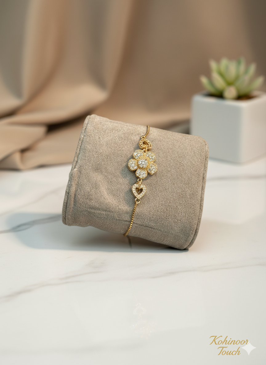 Blossom & Heart Diamond Bracelet