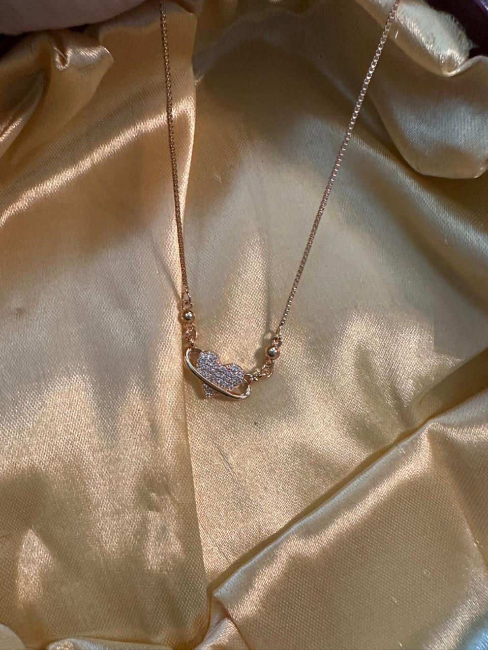 Cosmic Heart Diamond Necklace