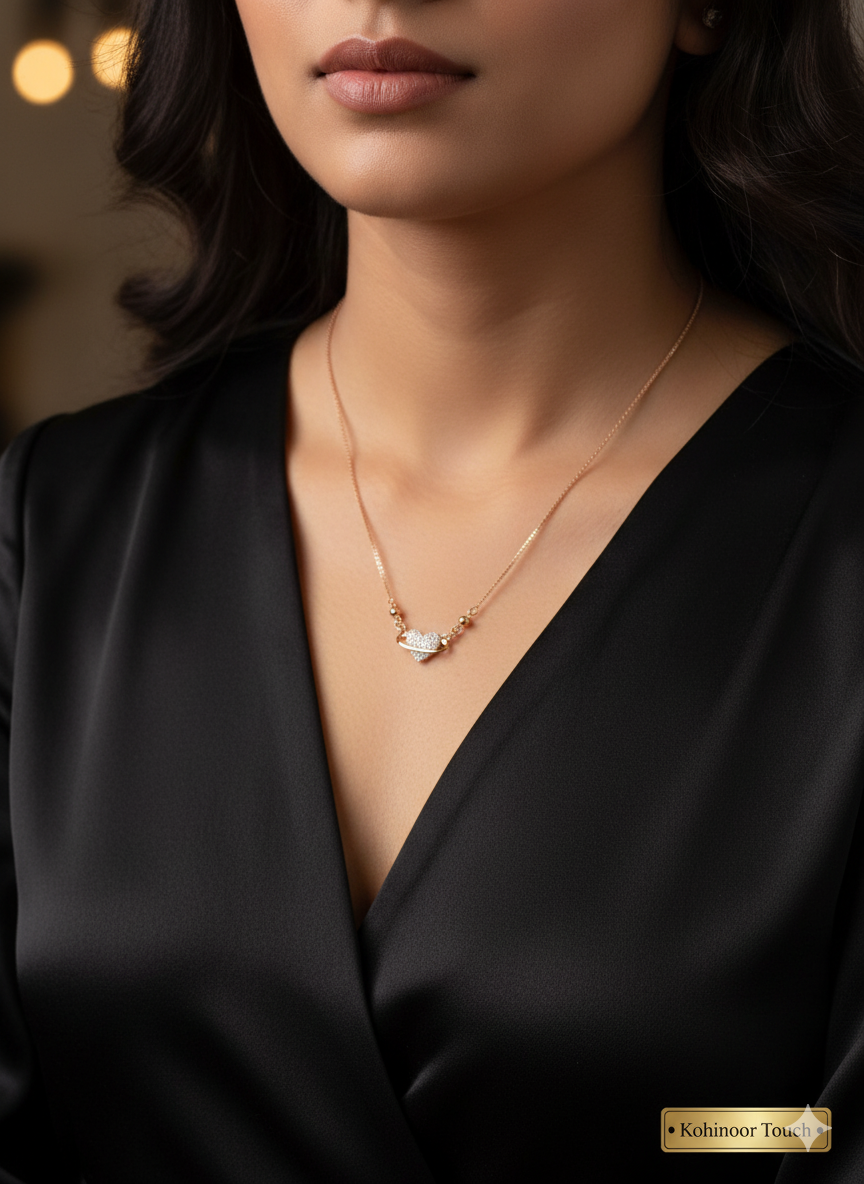 Cosmic Heart Diamond Necklace