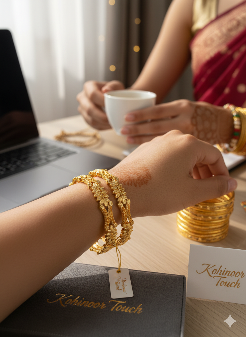 Golden Garland Bangles