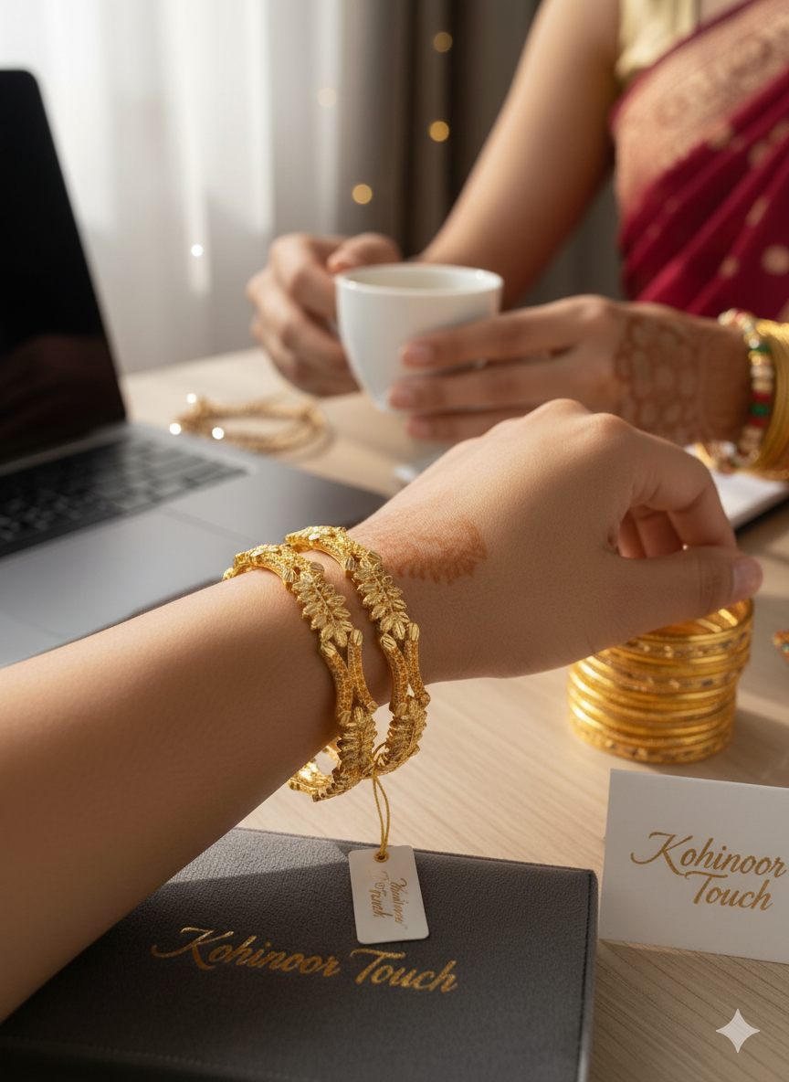 Golden Garland Bangles