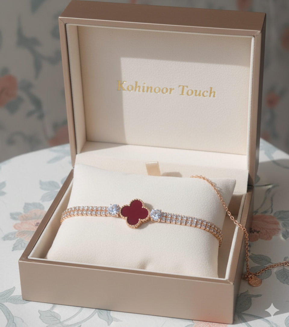 The "Crimson Clover" Bracelet